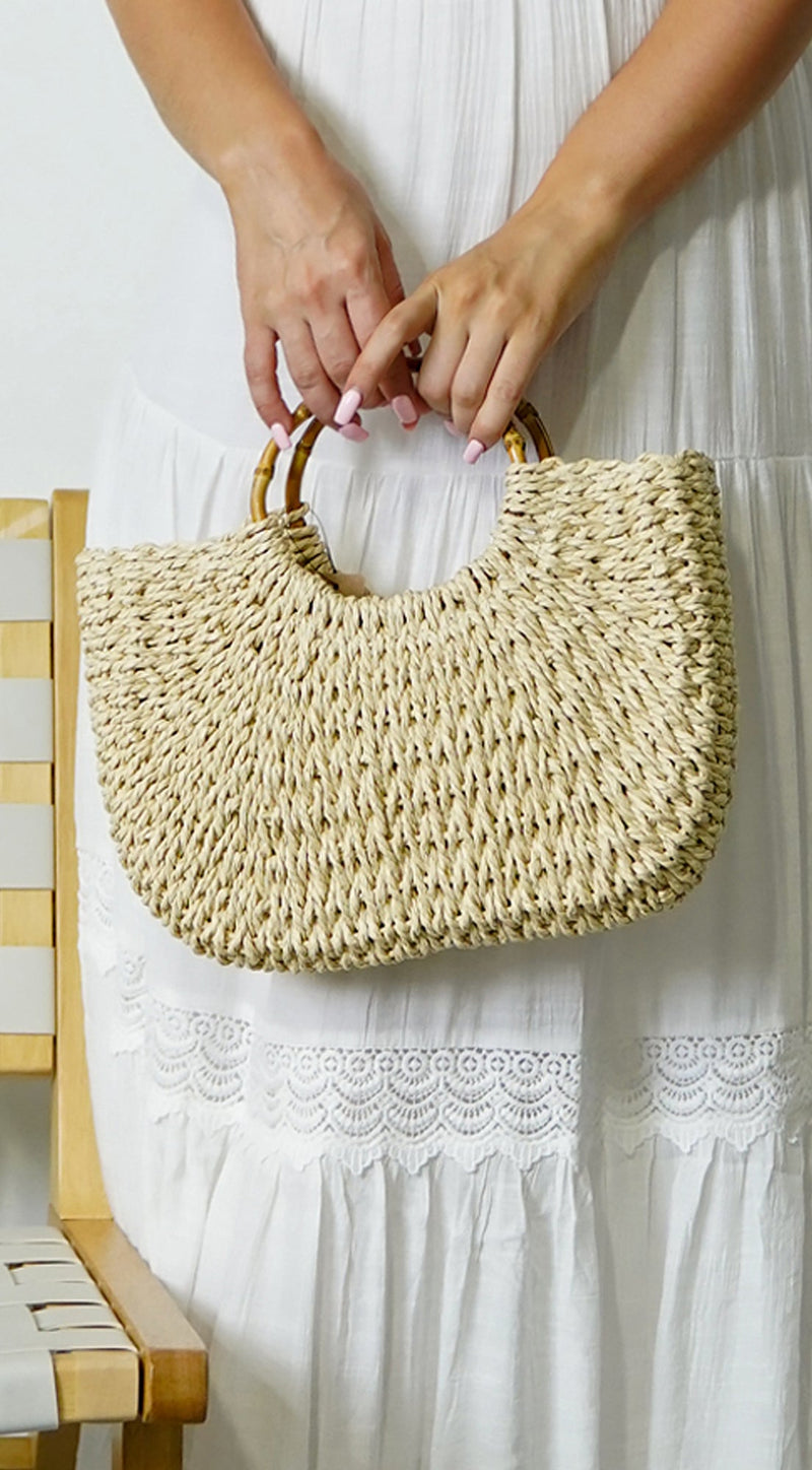 Beach Bliss Straw Bag - Beige