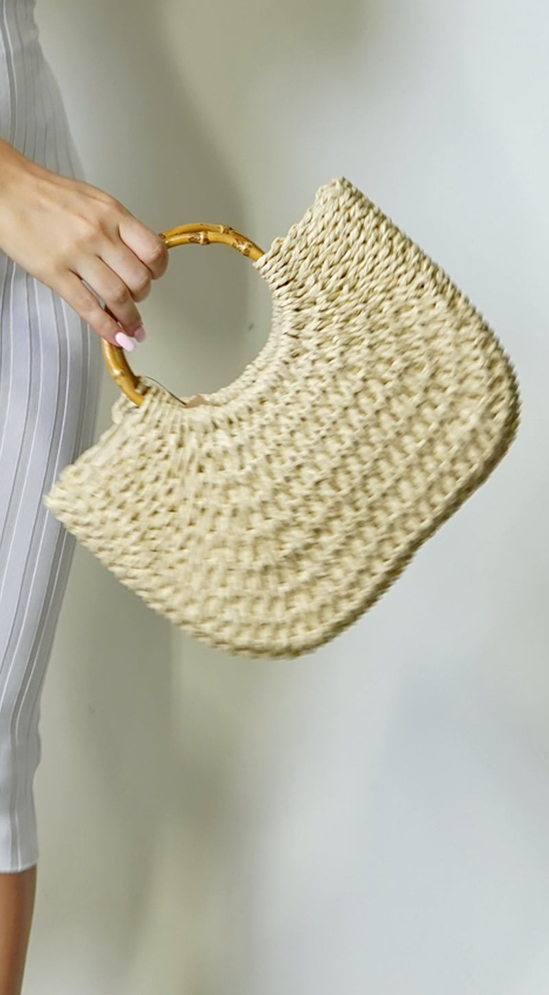 Beach Bliss Straw Bag - Beige