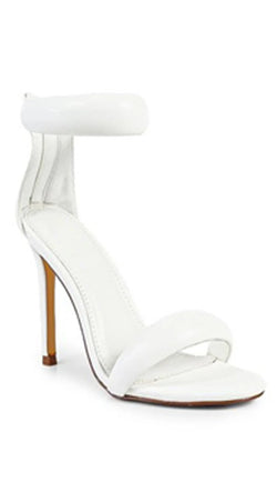 Emaila Ankle Strap High Heel - White